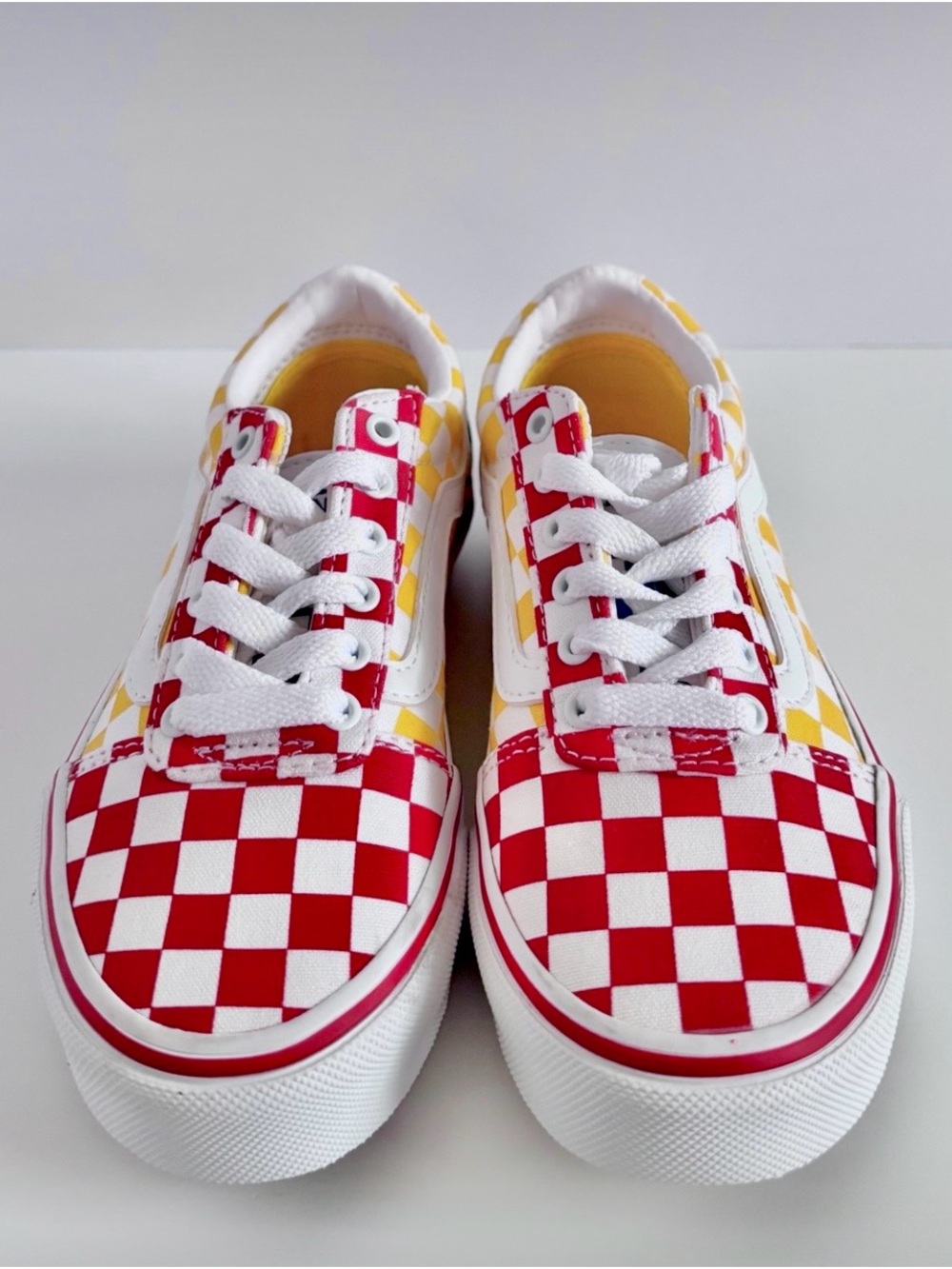 NWOT Vans Checkerboard Little Kid Sneakers Multicolor Lace-Up Unisex Size 13 - Picture 6 of 10